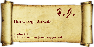 Herczog Jakab névjegykártya